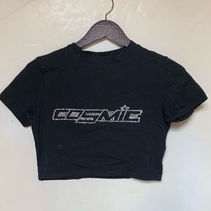 COSMIC BLACK CROP TOP